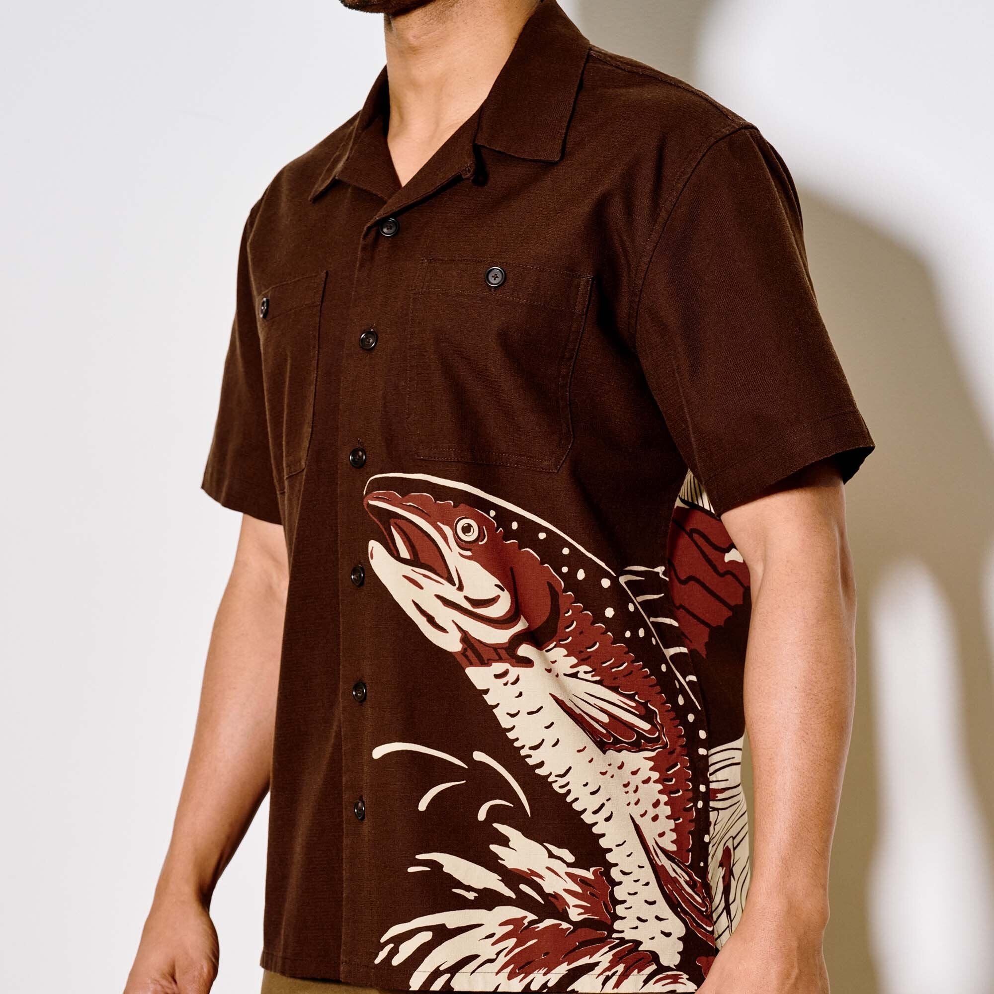 RUSTIC SHORT SLEEVE CAMP SHIRT - Image 7