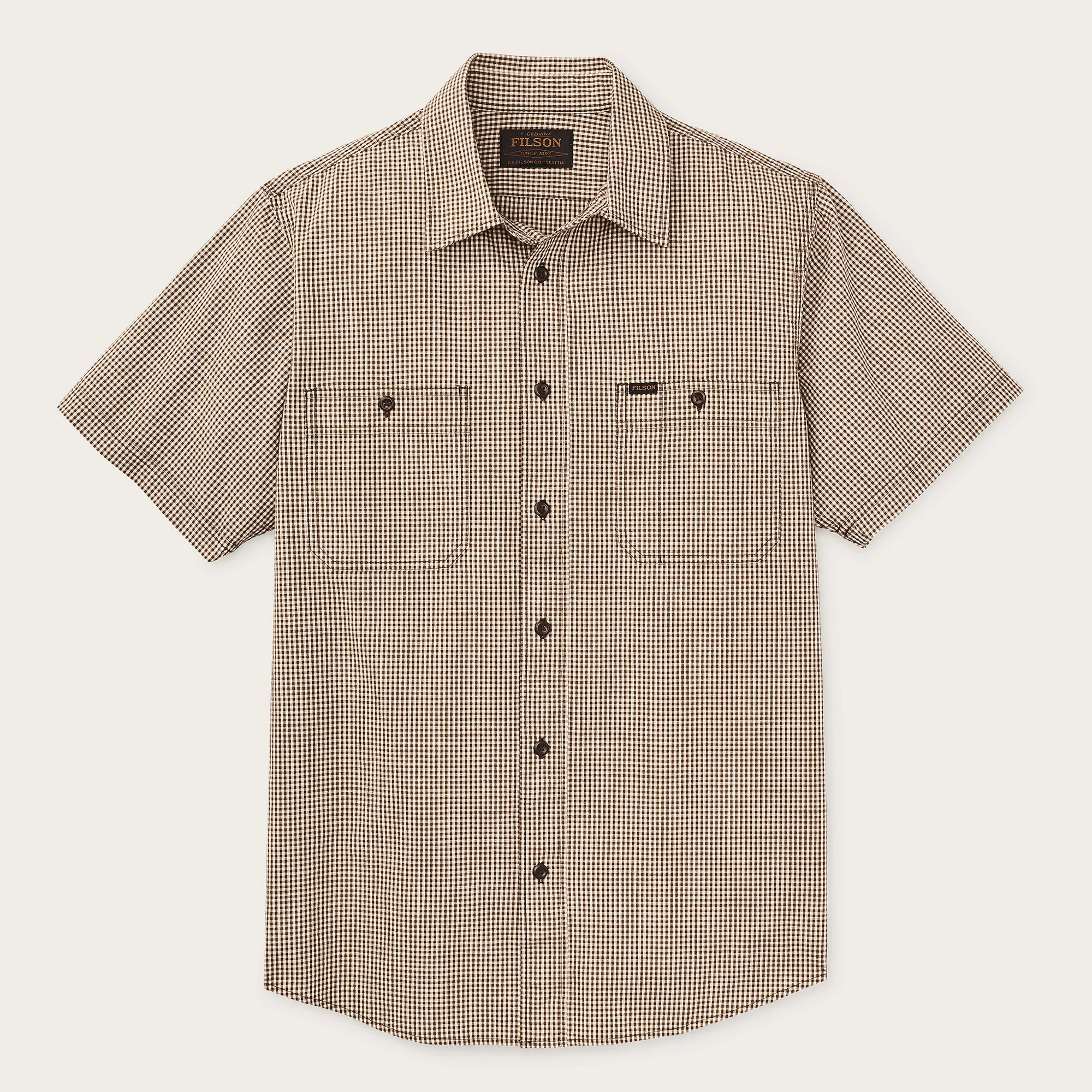 SHORT SLEEVE CHAMBRAY SHIRT