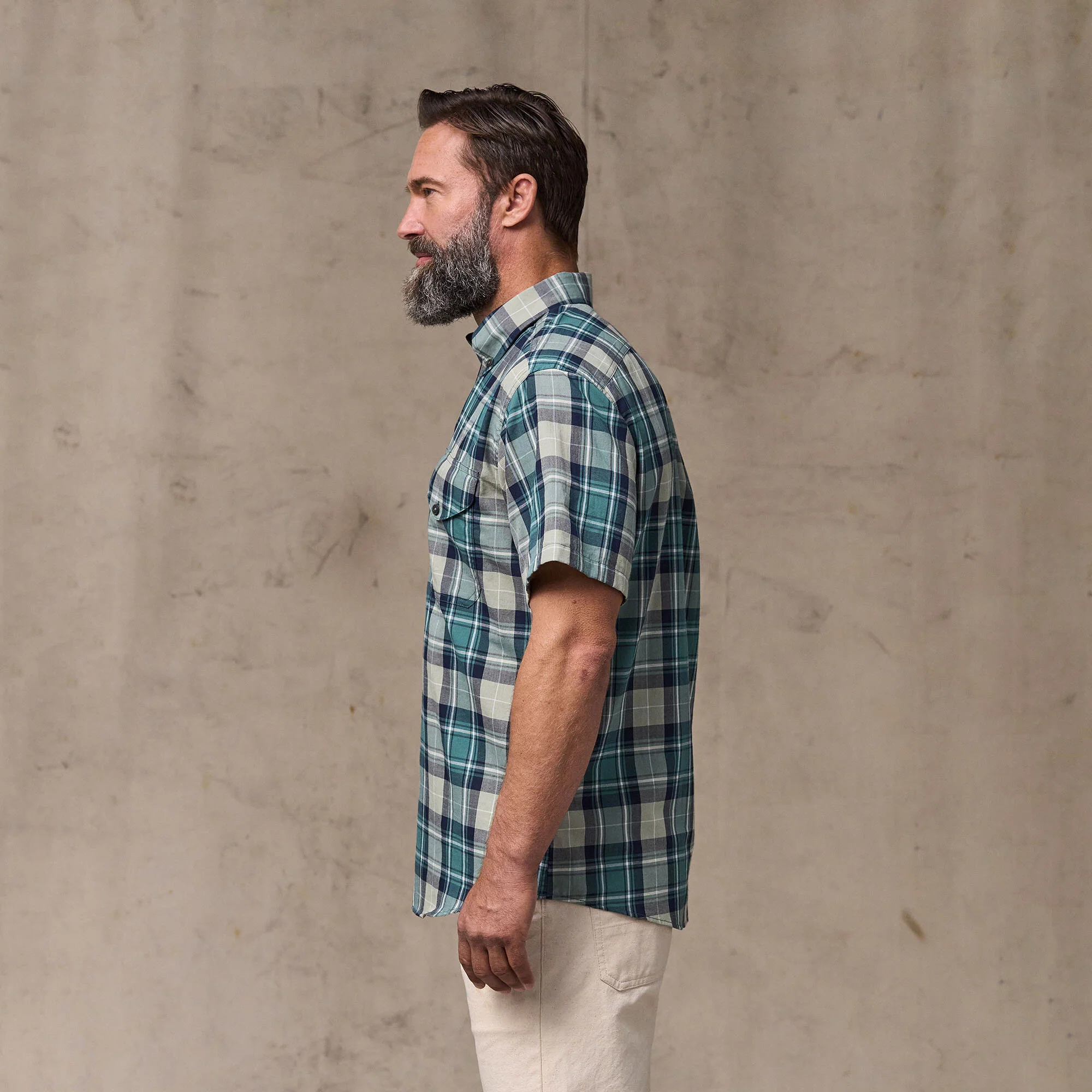 SHORT SLEEVE MADRAS POPOVER SHIRT - Image 7
