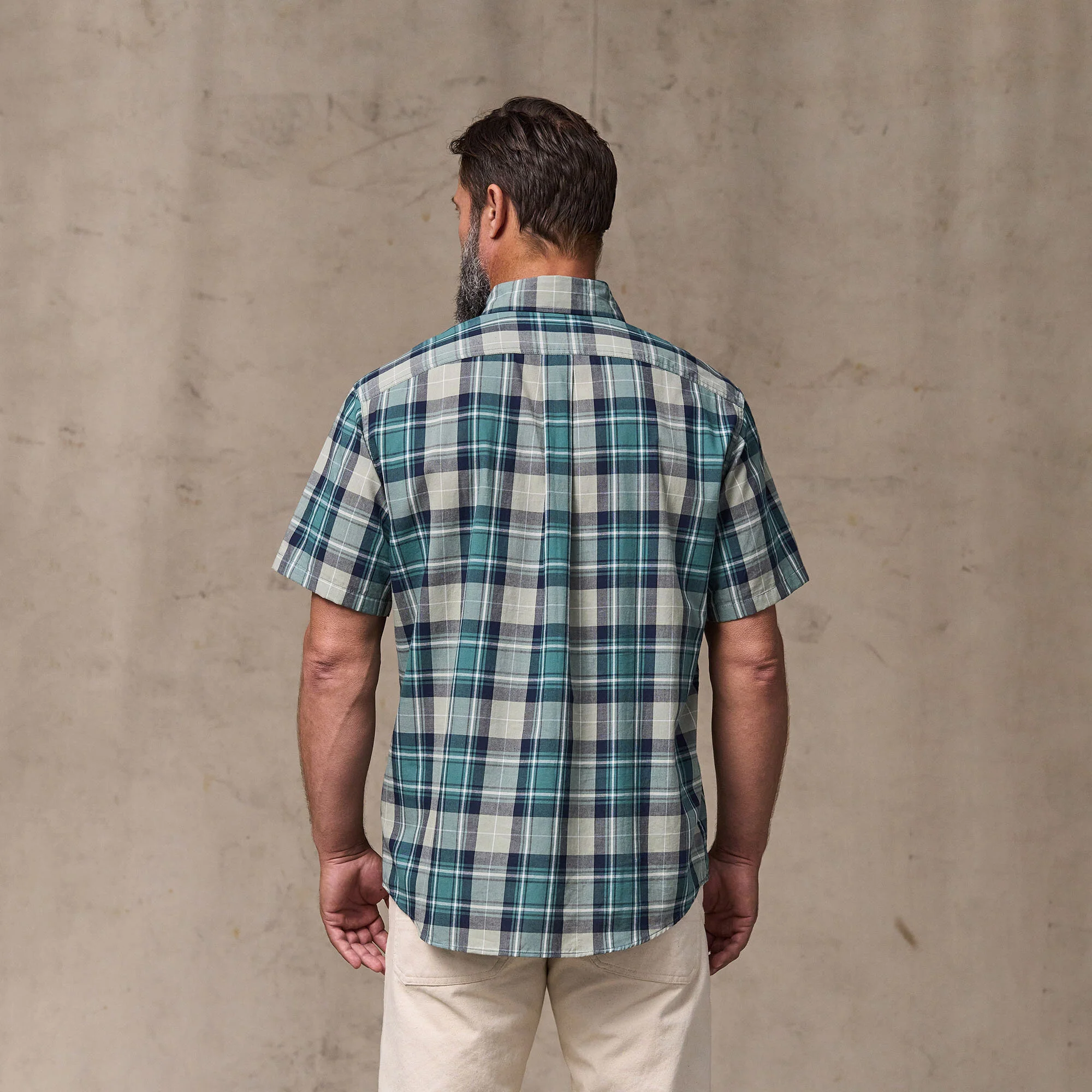 SHORT SLEEVE MADRAS POPOVER SHIRT - Image 8