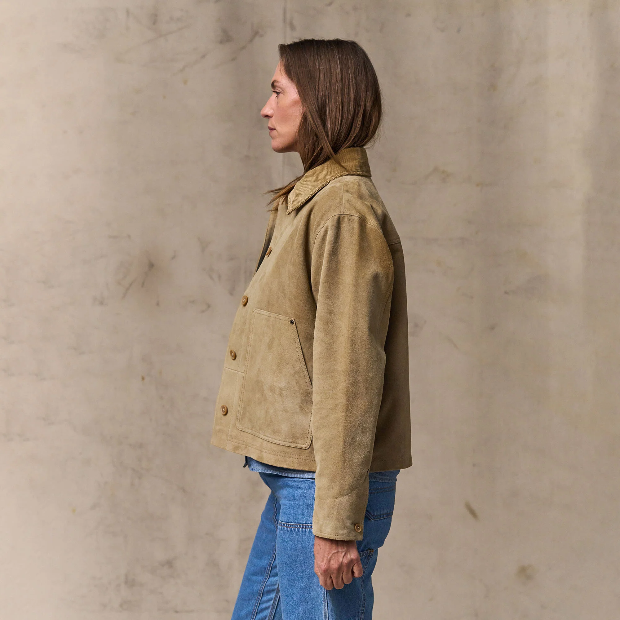 WOMEN'S SHORT SUEDE BARN JACKET - Image 9